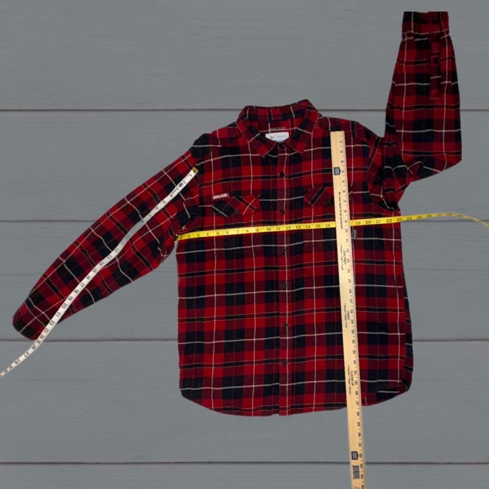 Columbia Gamecocks Red Plaid Flannel Shirt | Omni-Wick | Men’s Size - Large - Picture 8 of 13